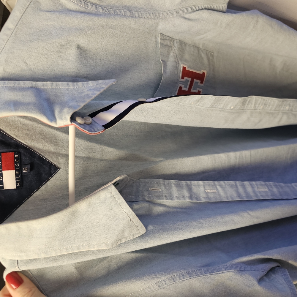 Tommy Hilfiger Light Blue Button-Up Shirt